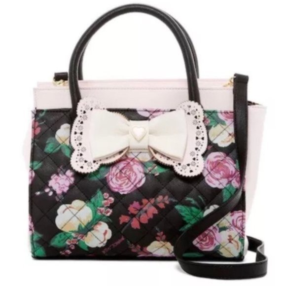 Betsey Johnson FLORAL BOW SATCHEL - Picture 6 of 7